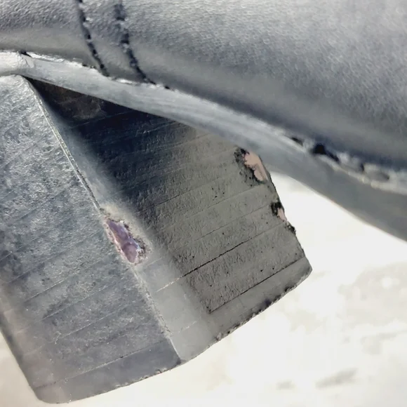 Franco Sarto Alexa Black Leather Zip Up Block Heel Tall Knee High Boots … - Picture 13 of 14